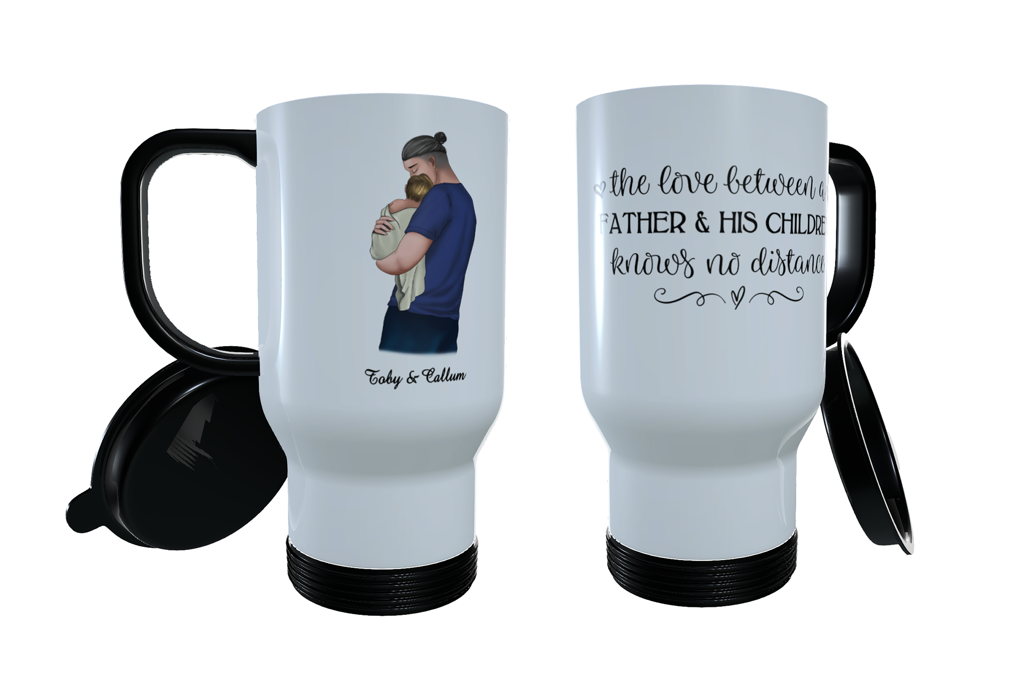 Father & Baby Travel Mug, Custom Daddy Travel Mug